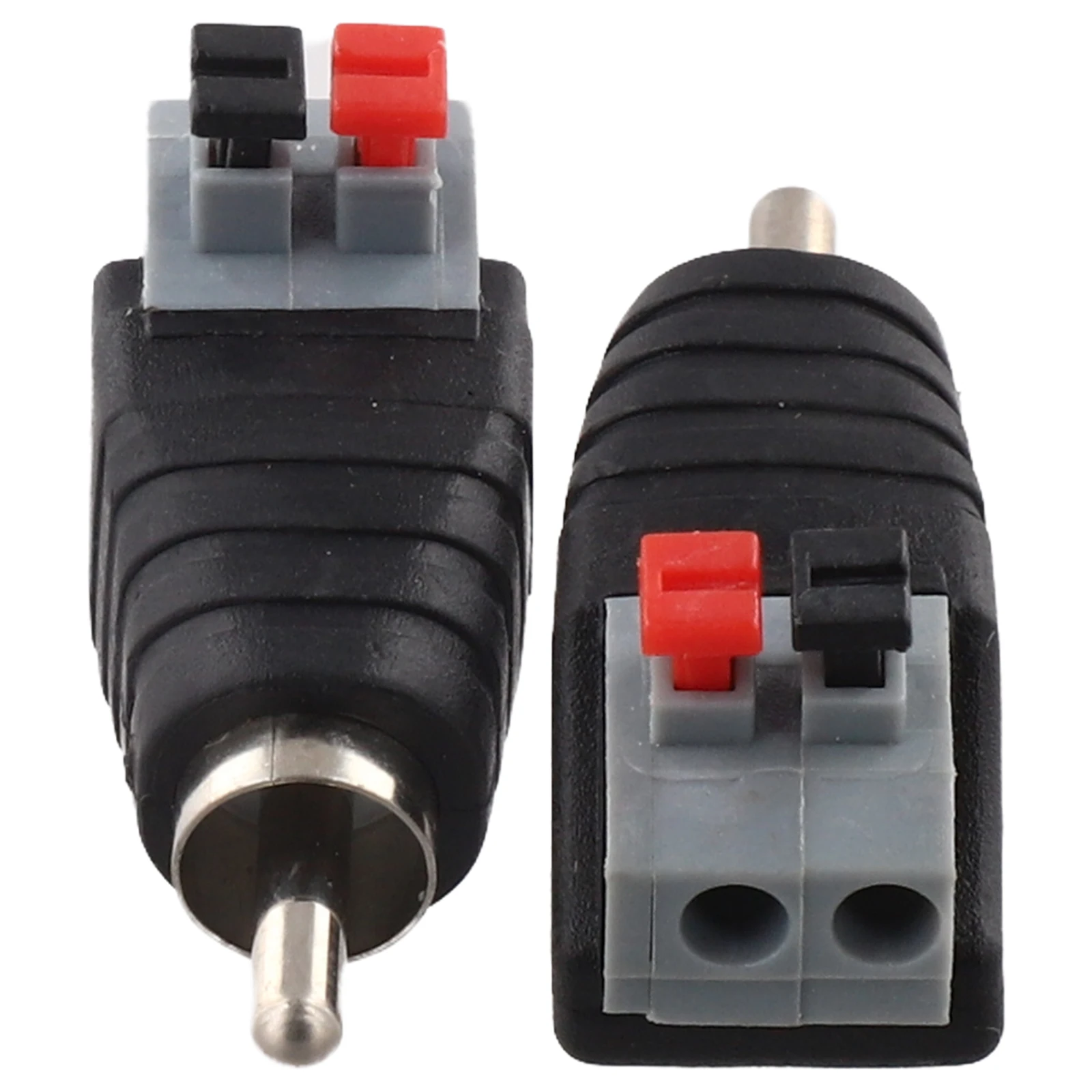 2PCS Speaker Wire A/V Cable To Audio Male Cable For RCA Connector Adapter Quick Press Cable Accessories