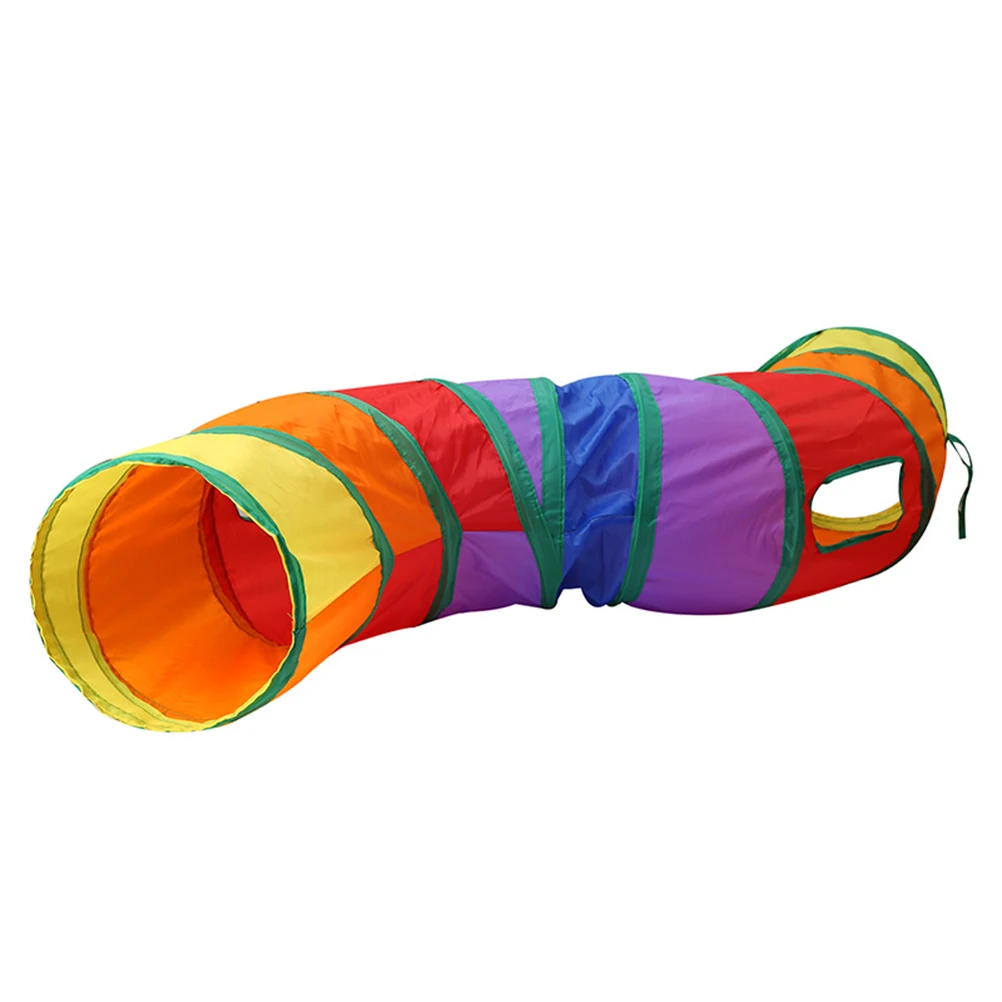 

Rainbow Cat Tunnel Toys Durable Foldable Small Pet Activity Structure Cat Tube Interactive Play House Pet Supplies