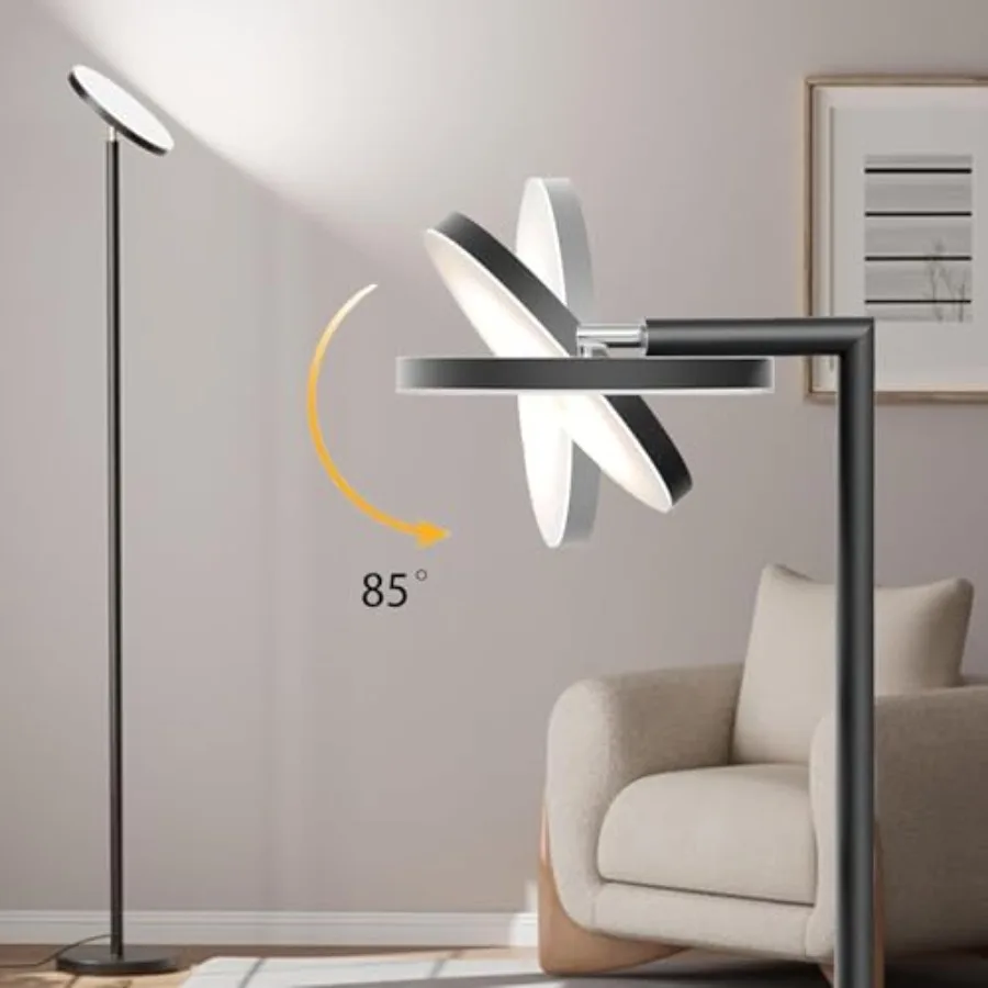 Super Bright LED Floor Lamp, Torchiere Floor Lamp with Remote and Touch Control, 4 Color Temps and 32W 3000LM, 69