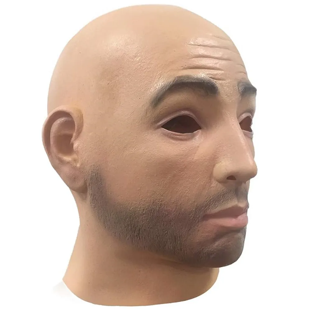 Human Men Latex Mask Realistic Human Face Cosplay Party Costume