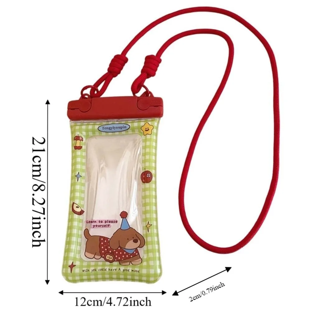 Adjustable Strap Waterproof Phone Pouch Cartoon Animal Printed Lightweight Crossbody Dry Bag Sealed Large Capacity view 6