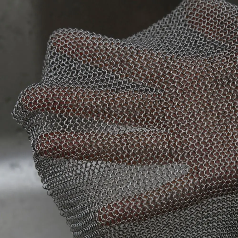 Durable Square Stainless Steel Dishcloth Corrosion Resistant No Residue Pot Brush Rust-free Hangable Steel Wool Bowl