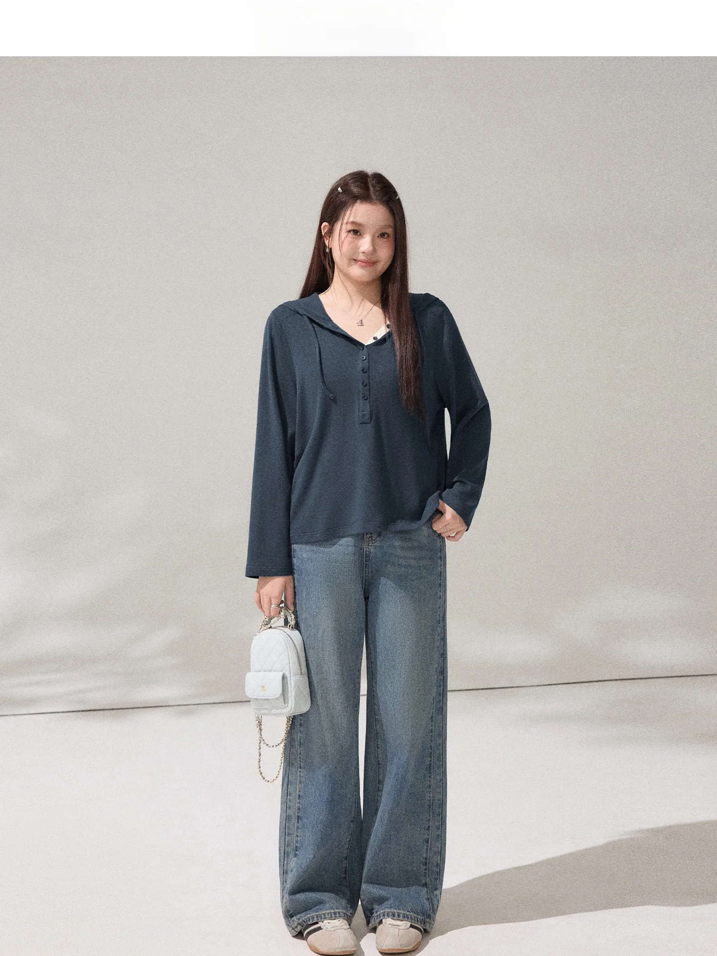 

Джинсы с высокой талией и прямым кроем для женщин, облегающие повседневные длинные брюки из хлопкового стрейч-денима, удобные прямые брюки