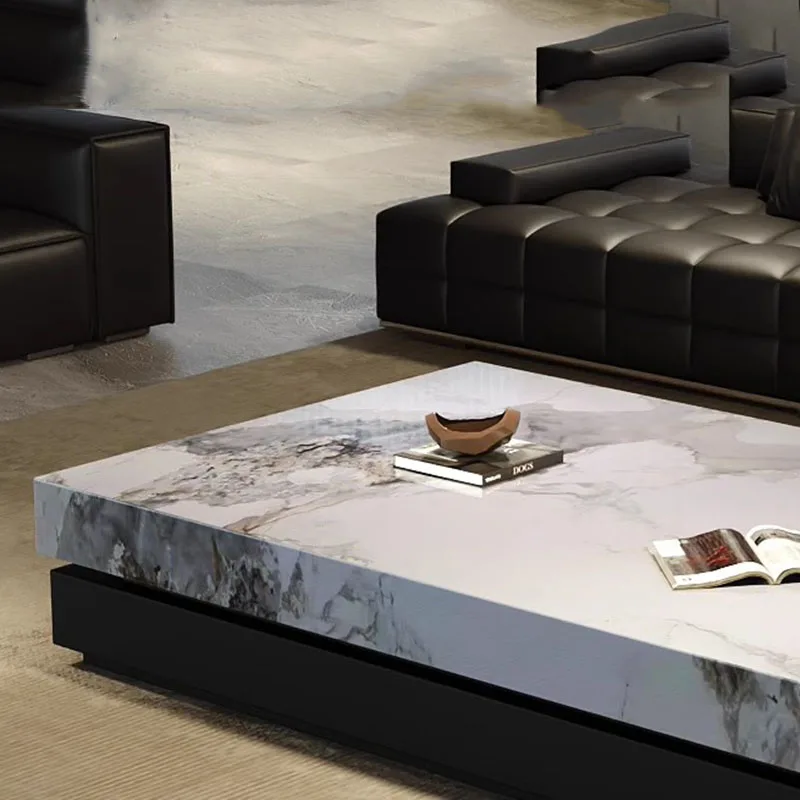 الديكور طاولة القهوة الحديثة مصمم عشاء الكمبيوتر طاولة القهوة الصناعية الحد الأدنى واضح ميسا أثاث المنزل المساعد #6