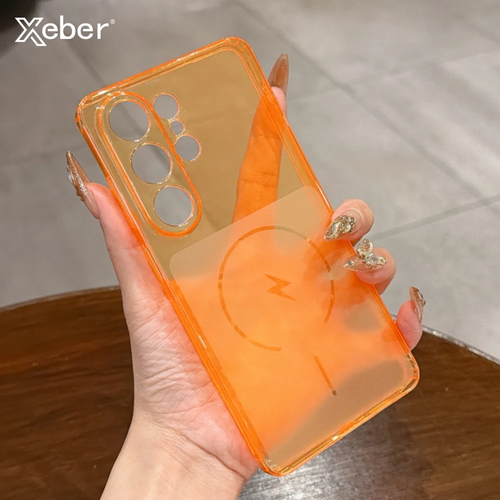 Transparente TPU Ultra Dünne Weiche Hülle für Samsung Galaxy S26 Ultra S25 S24 Plus S25FE für Magsafe Stoßfeste Magnetische Klare Abdeckung