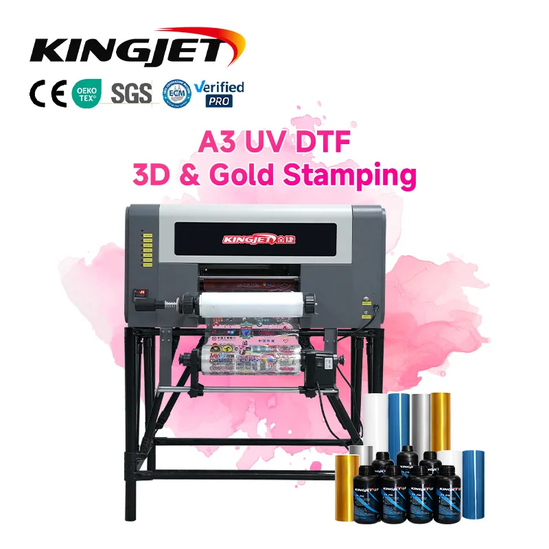 3 Heads Xp600 Uv Dtf Printer with Laminator A3 Dtf Uv Printer Printing Machine Bottle Mobile case Boxes Film Uv Dtf Impresora