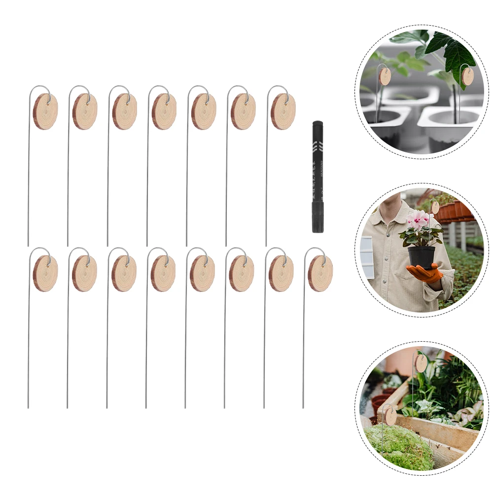 

1 set 1 Set Wood Gardens Tags Plant Labels Markers For Garden Greenhouse Outdoor Yard Flowerpots Succulent Nursery Landscaping