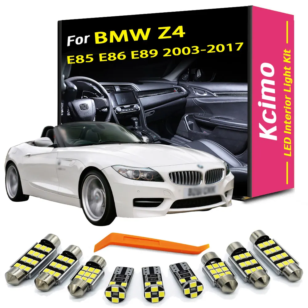 Для BMW Z4 E85 E86 2003-2017 комплект светодиодных внутренних дверных фонарей, освещение для ног, супер яркая вилка автомобильного окружающего освещения
