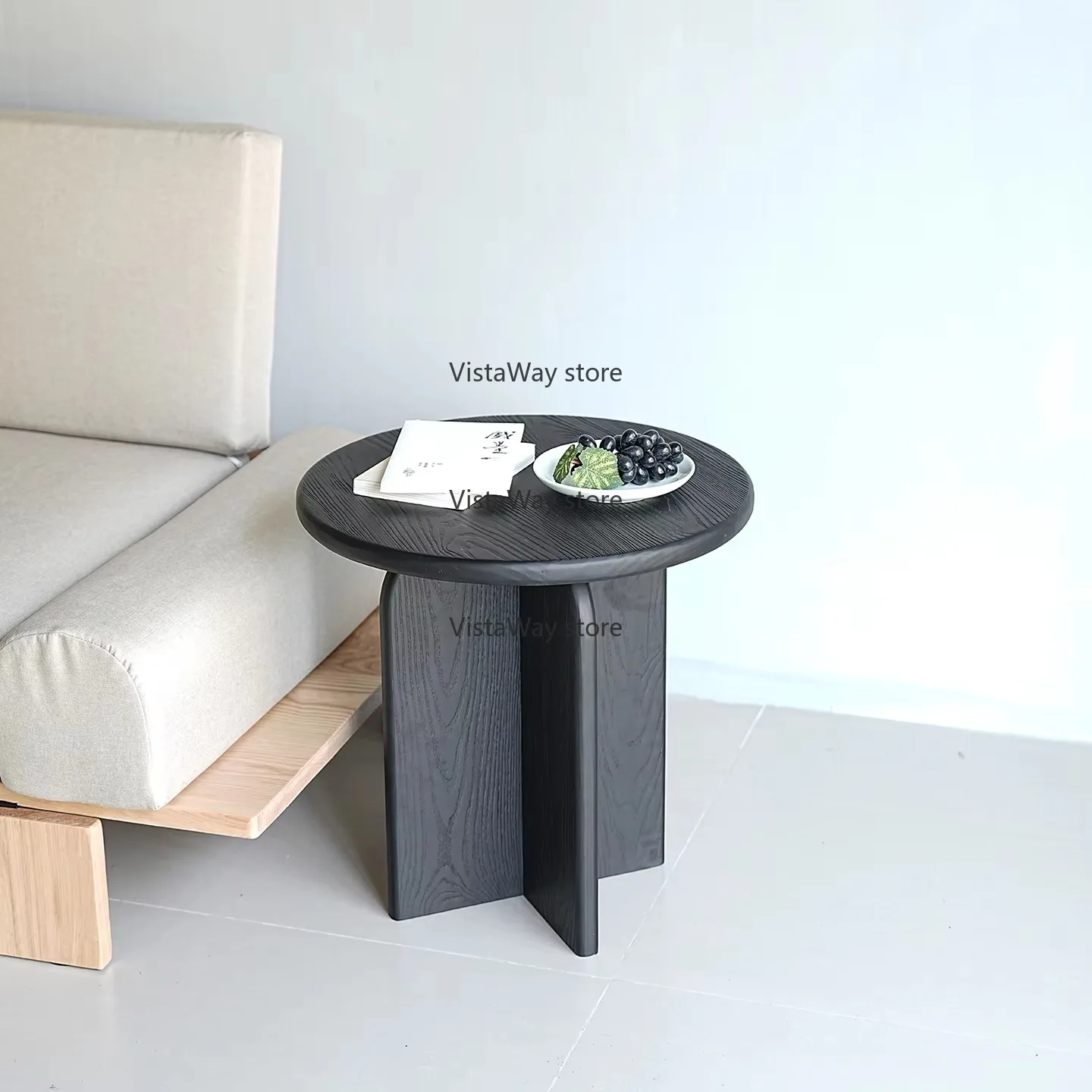 Retro Solid Wood Coffee Table for Home Living Room Hotel Several Balcony Bedside Cabinet for Residential