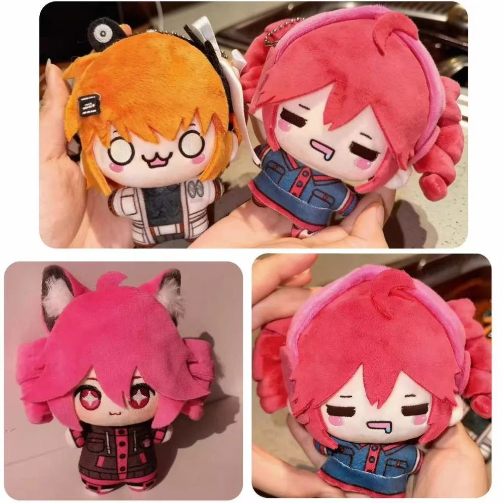 Cute Kasane Teto Virtual Singer 10cm Round and Chubby Cotton Doll Toy Cute Fluffy Fan Keychain Jewelry Accessory Decoration