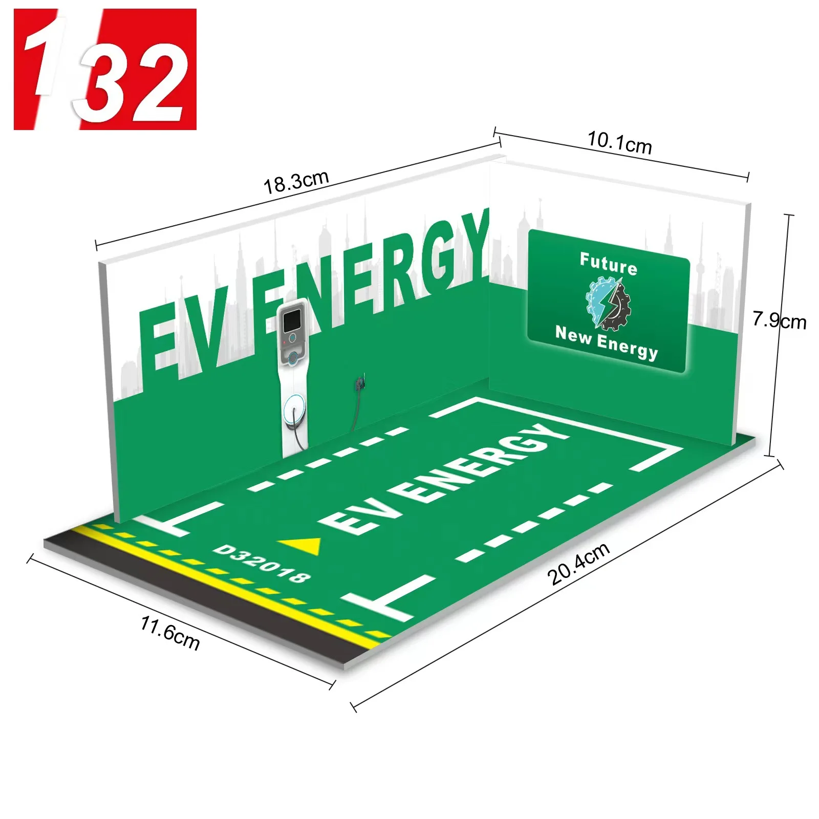 (bagged) 1:321:24PVC simulated underground parking lot building model live scene decoration with lighting props