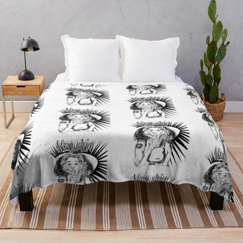 Afro chic comic art Throw Blanket Cute Plaid Polar sofa bed Blankets