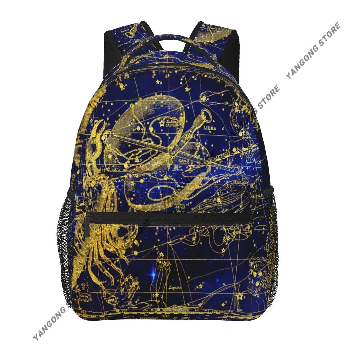 Fashion Backpack Women Men Unisex Students Backpacks Mystic Tarot Astrologie Golden Scorpion Travel bag Bookbag