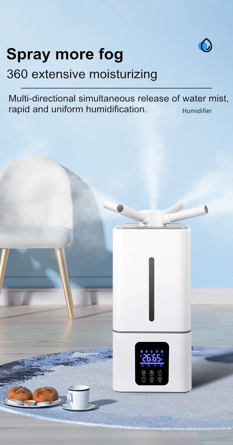 15L 1500ml/h Luftbefeuchter Industrieller Ultraschall-Gemüse-Frischhaltegerät Großer Zerstäuber Haushalt Kommerziell Obenliegende Wasserzufuhr – Detail 11