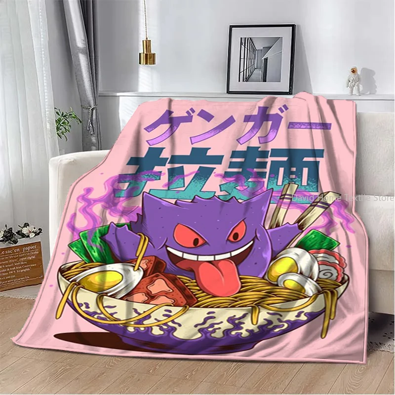 

Miniso Anime Pokemon Cute Cartoon Blanket Fluffy Children and Adults Home Sofa Plush Bedspread Throw Lunch Blanket for Sofa Bed