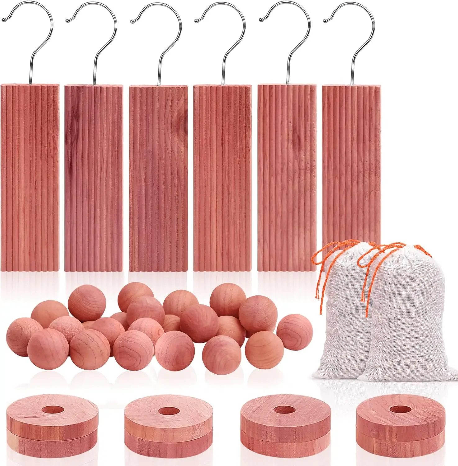 

Cedar Closet Protector Set: 40-Pack Blocks, Balls & Sachets for Fresh-Smelling Storage