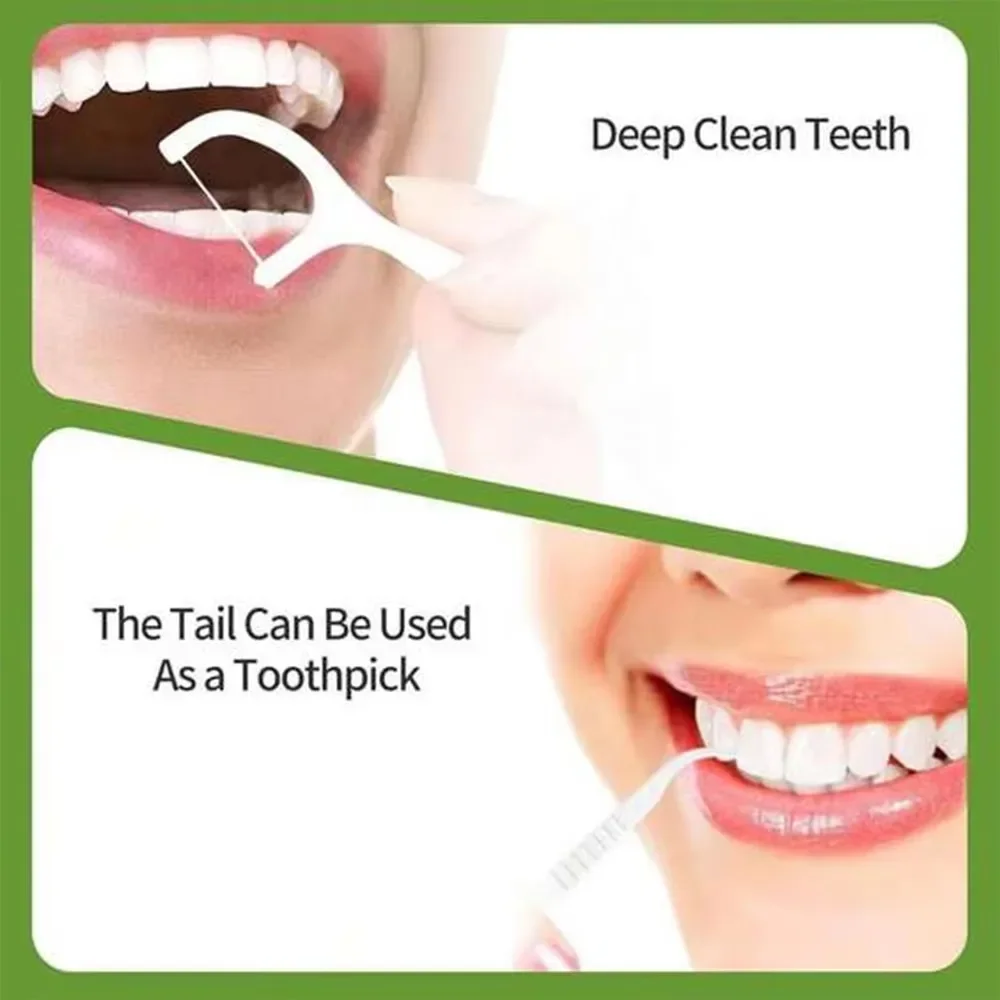 2-10Box Disposable Plastic Toothpick Dental Floss High-tension Smooth Dental Floss Stick Portable Dental Floss Box Dental