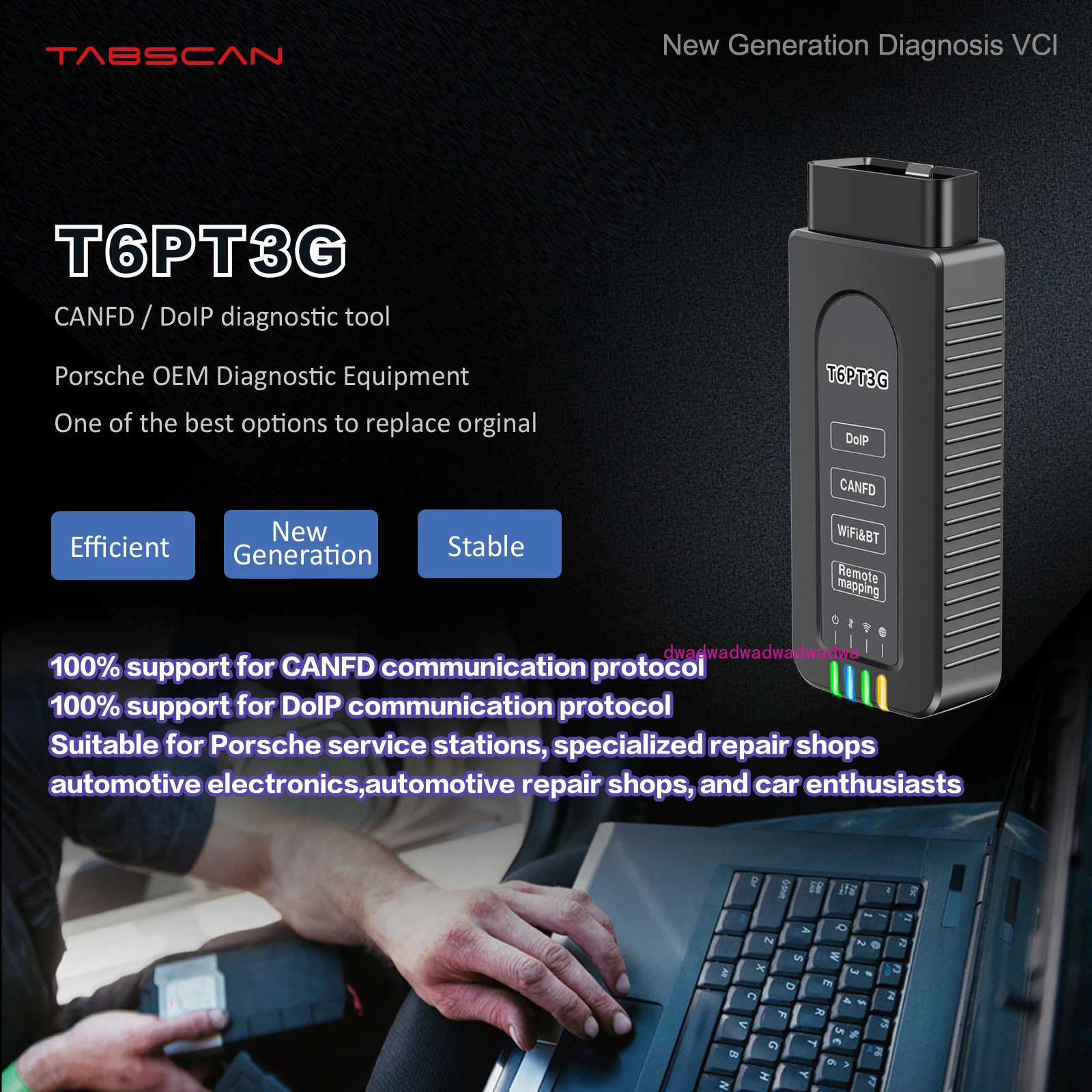 Detector de fallos T6PT3G CANFD DolP VCI Porsche PIWIS