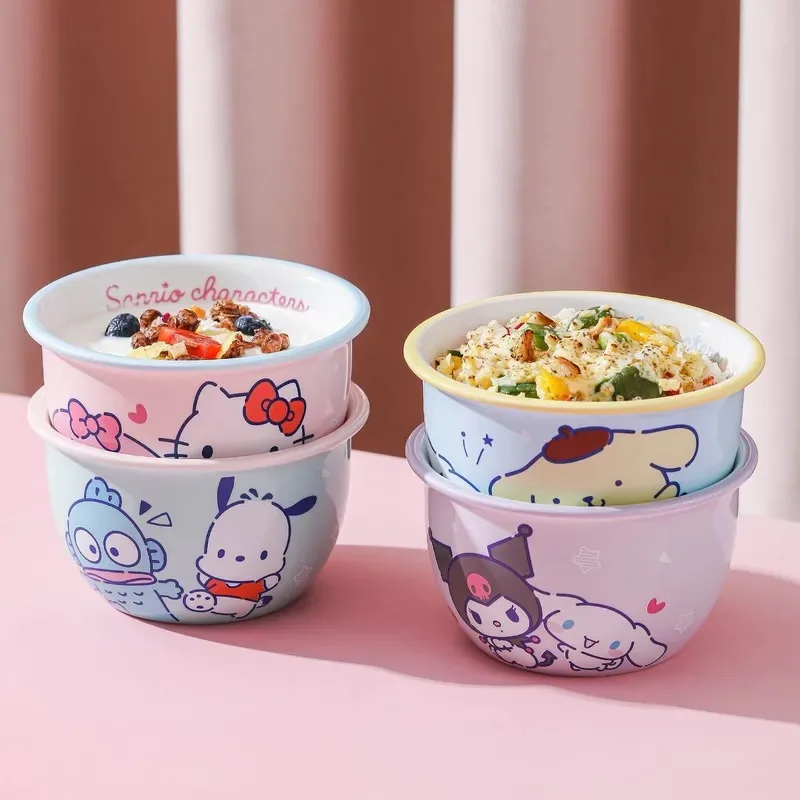 New Cute Sanrio Hello Kitty 2025 New Ceramic Rice Bowl for Home Use Cute Tableware Dishware Kitchen Accessory Gift Idea Adult view 4