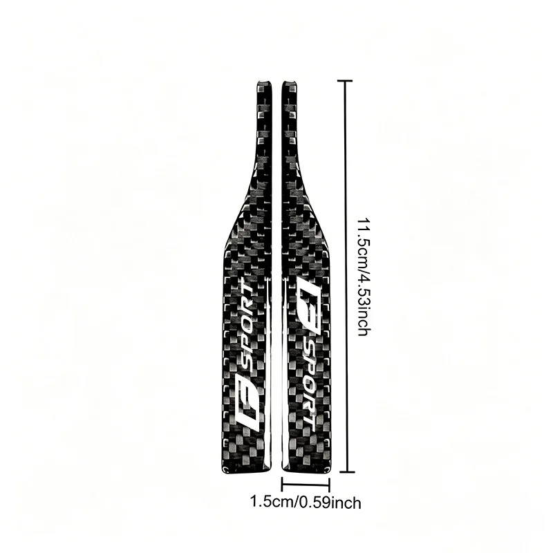 2-piece carbon fiber texture rearview mirror anti-collision strips, designed for Lexus F SPORT, prevents collisions and scratche