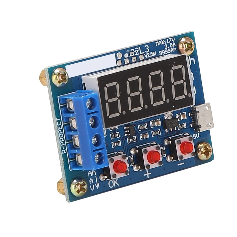 10X ZB2L3 Battery Tester LED Digital Display 18650 Lithium Battery Power Supply Test Resistance Lead-Acid Capacity