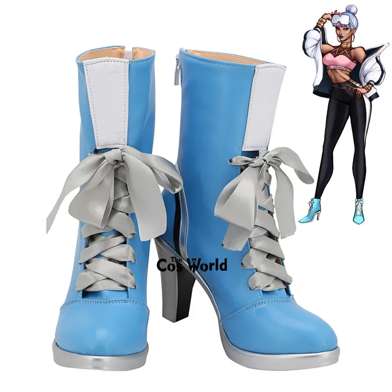 

LOL True Damage Skin Qiyana Games Customize Cosplay High Heels Shoes Boots