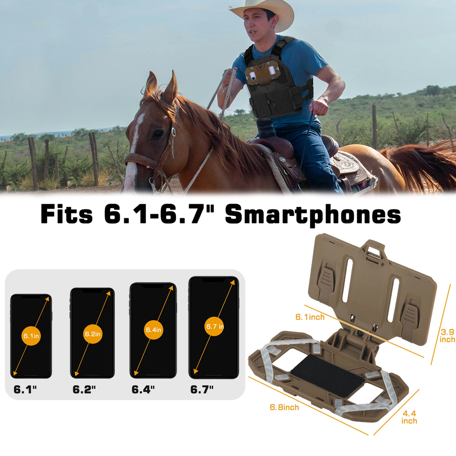 

Новый жилет-переноска, универсальный навигационный держатель для телефона, тактическая пластина, нагрудное крепление для экрана, складной Molle