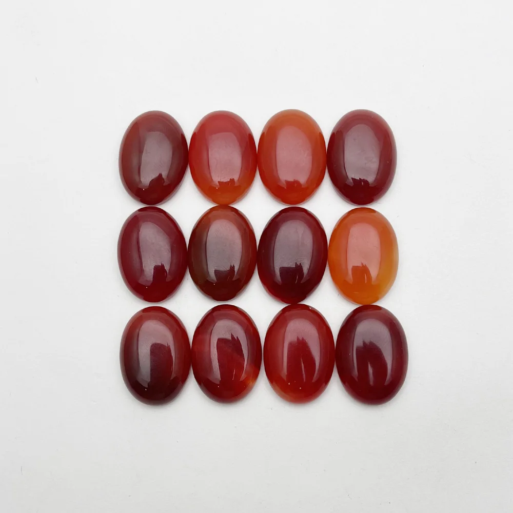 fashion red agate Onyx natural stone bead jewelry making 25X18MM cab cabochon charms Jewelry bead 12Pc diy no hole wholesale