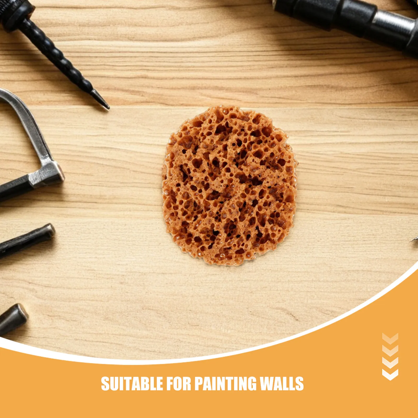 2Pcs Sea Sponge Brush Soft Artist Paint Sponges Reusable for Wall Painting DIY Marbling Textured Effects Craft Tools