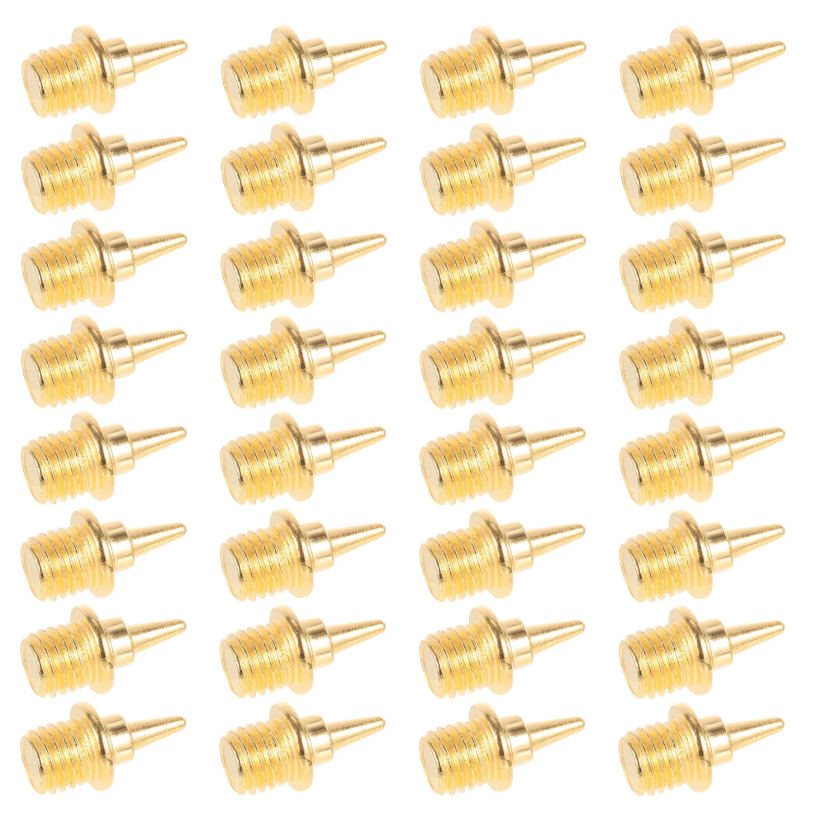 32 piezas de clavos metálicos ligeros para zapatillas de atletismo, con forma de aguja, resistentes a la corrosión, ideales para carreras de velocidad.