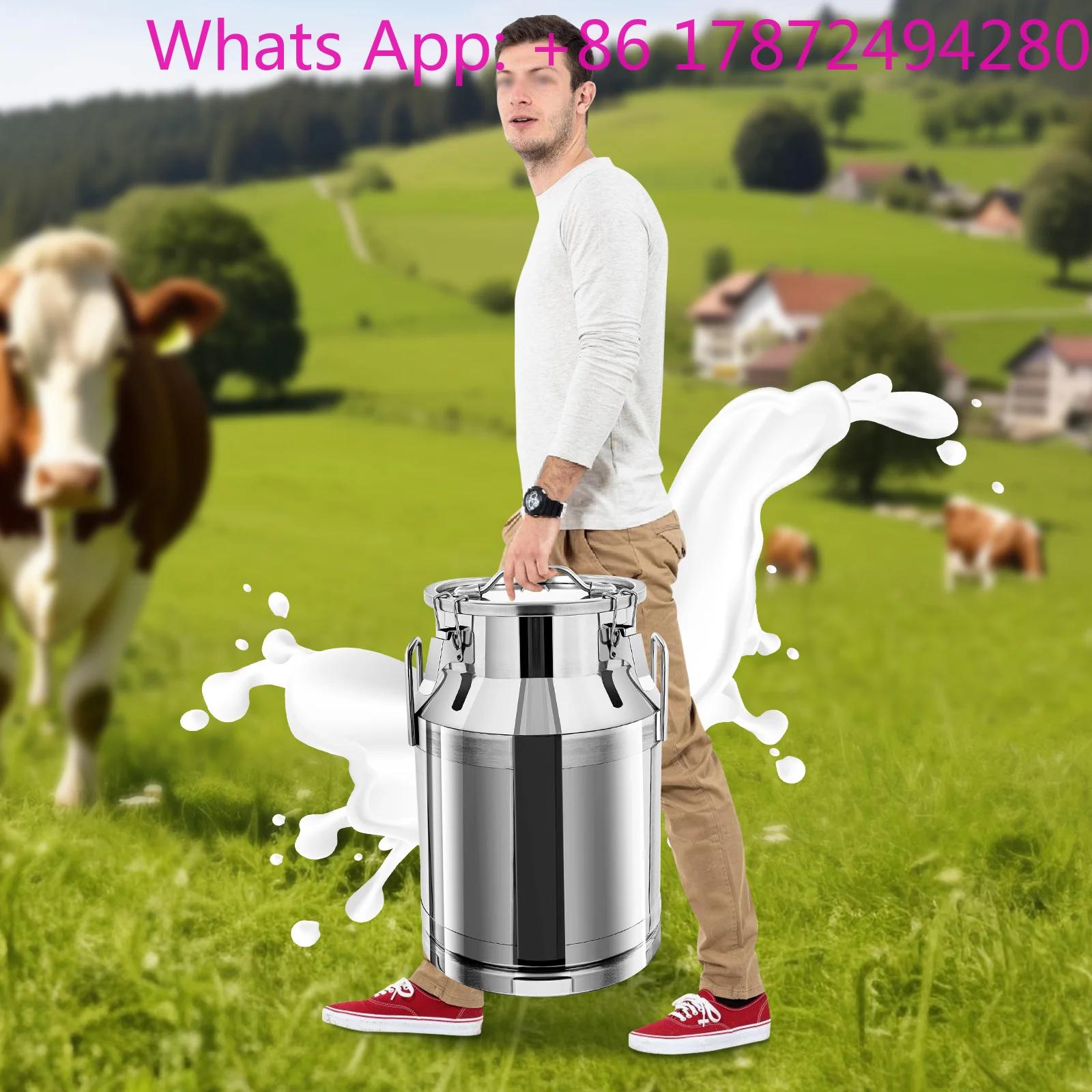 Top Design 30L Stainless Steel Can Canister-Thermal Protection Handles Ideal Storage Barrel for Home Application Storage