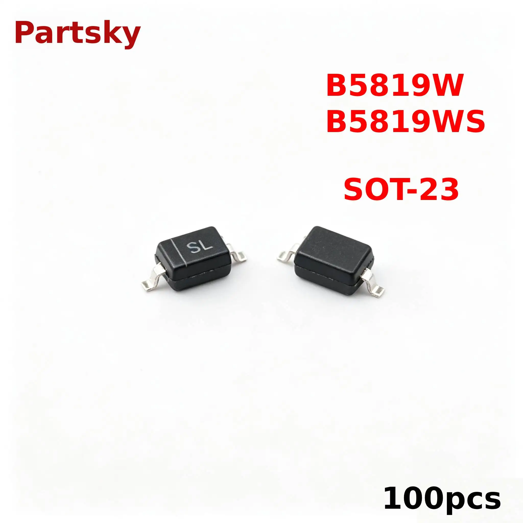 100pcs B5819W B5819WS SOD-323 SMD Schottky Diode SMD Schottky Barrier Rectifier Diode SMT Diodes