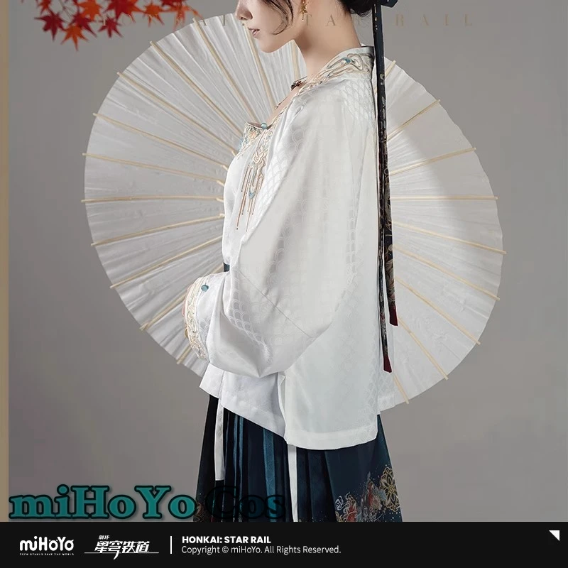 

[Genuine] Game Honkai Star Rail Dan Heng Imbibitor Lunae Cosplay Short Shirt Anime Cartoon Embroidered Top Halloween Costume
