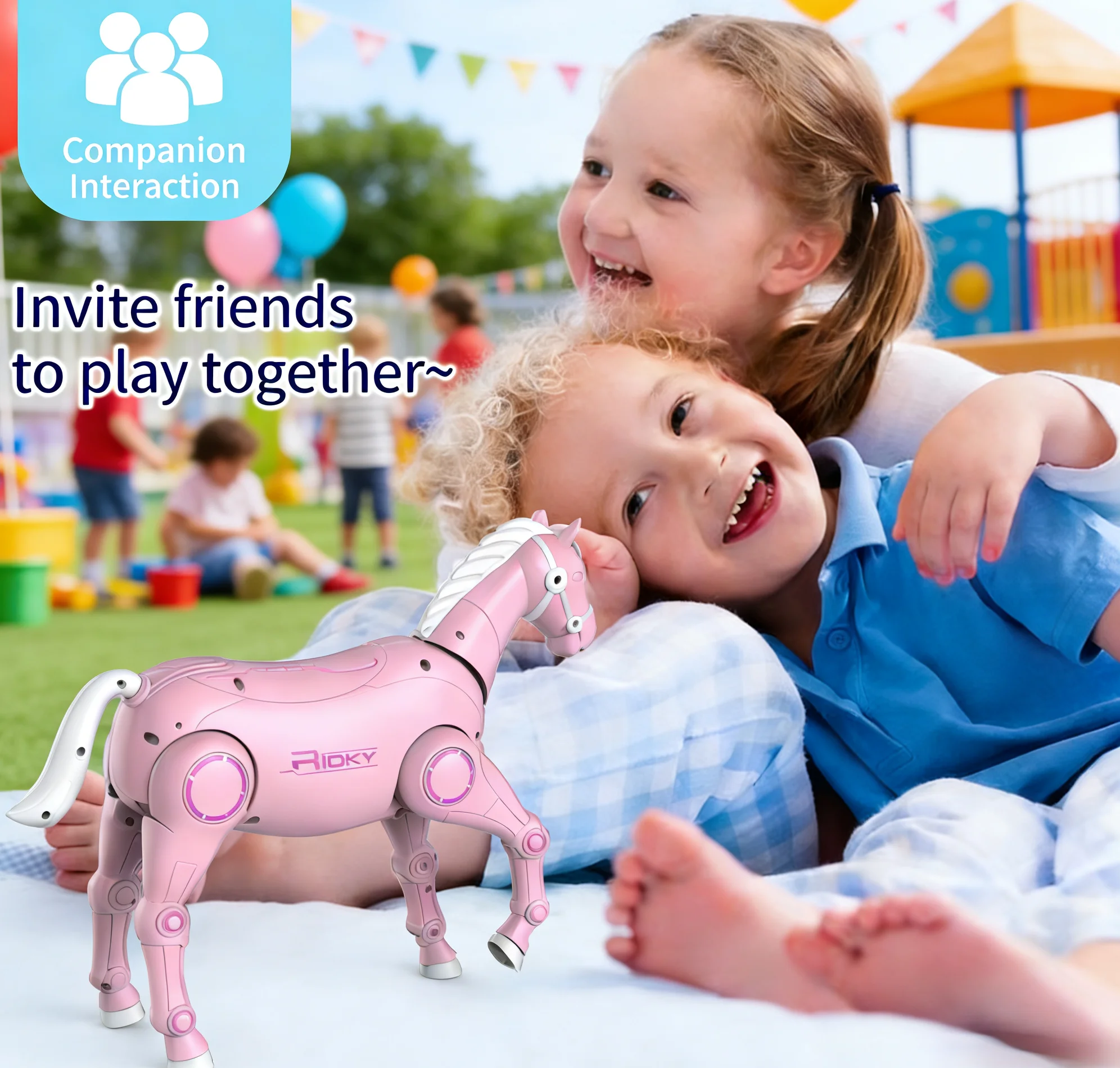 Remote Control Simulation Horse Toy That Walks, Electric Little Horse with Voice Control and Voice Interaction