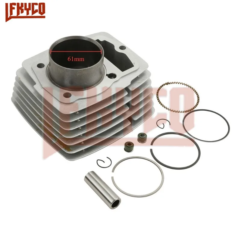 61mm Bore Motorcycle Cylinder Piston Ring Gasket Top End Kit for Honda CB125S CL125S XL125 SL125 ATV Motobike Engine Accessories