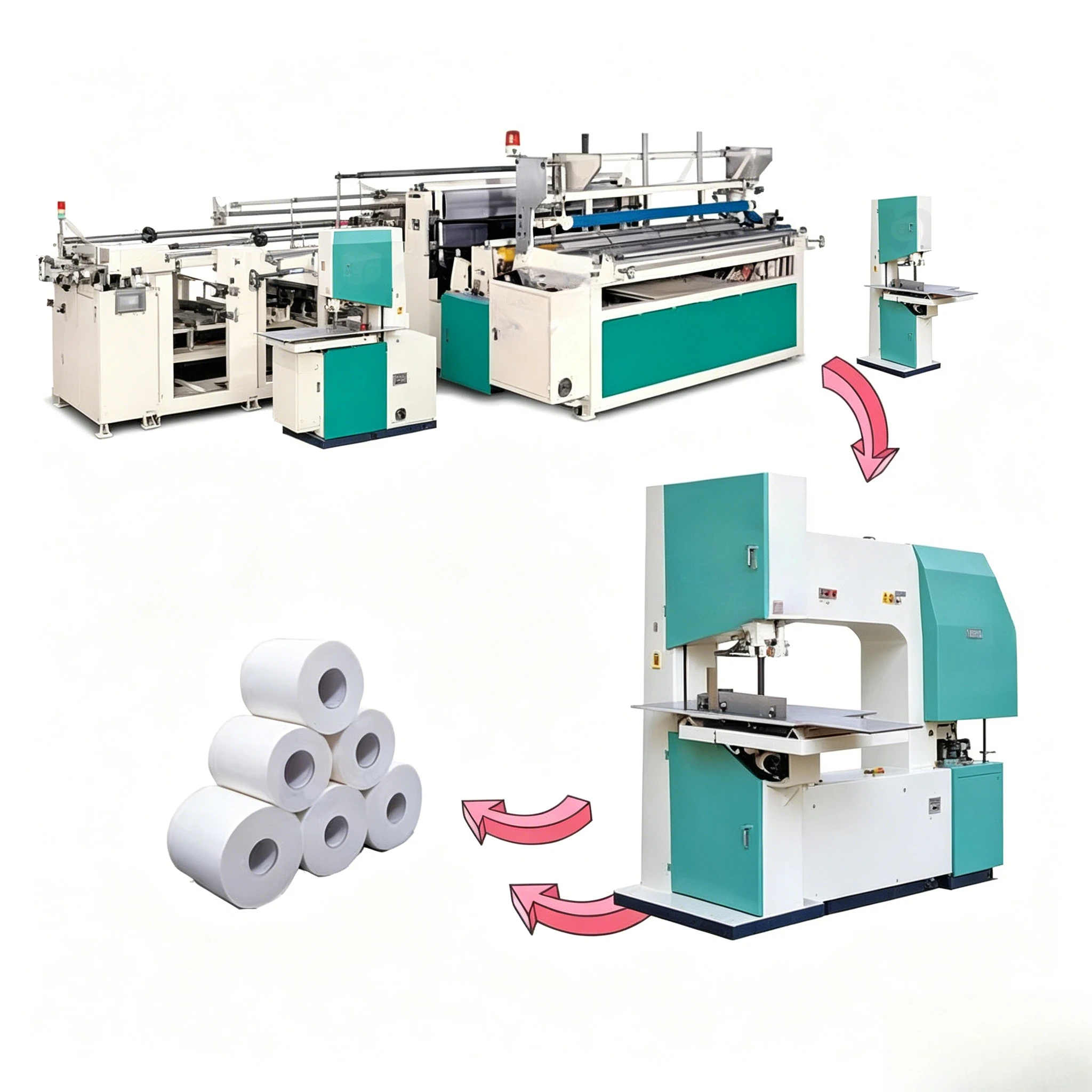 Small Scale Automatic Toilet Paper Making Machine Complete Production Line for Toilet Tissue Roll Manufacturing Plant Customized