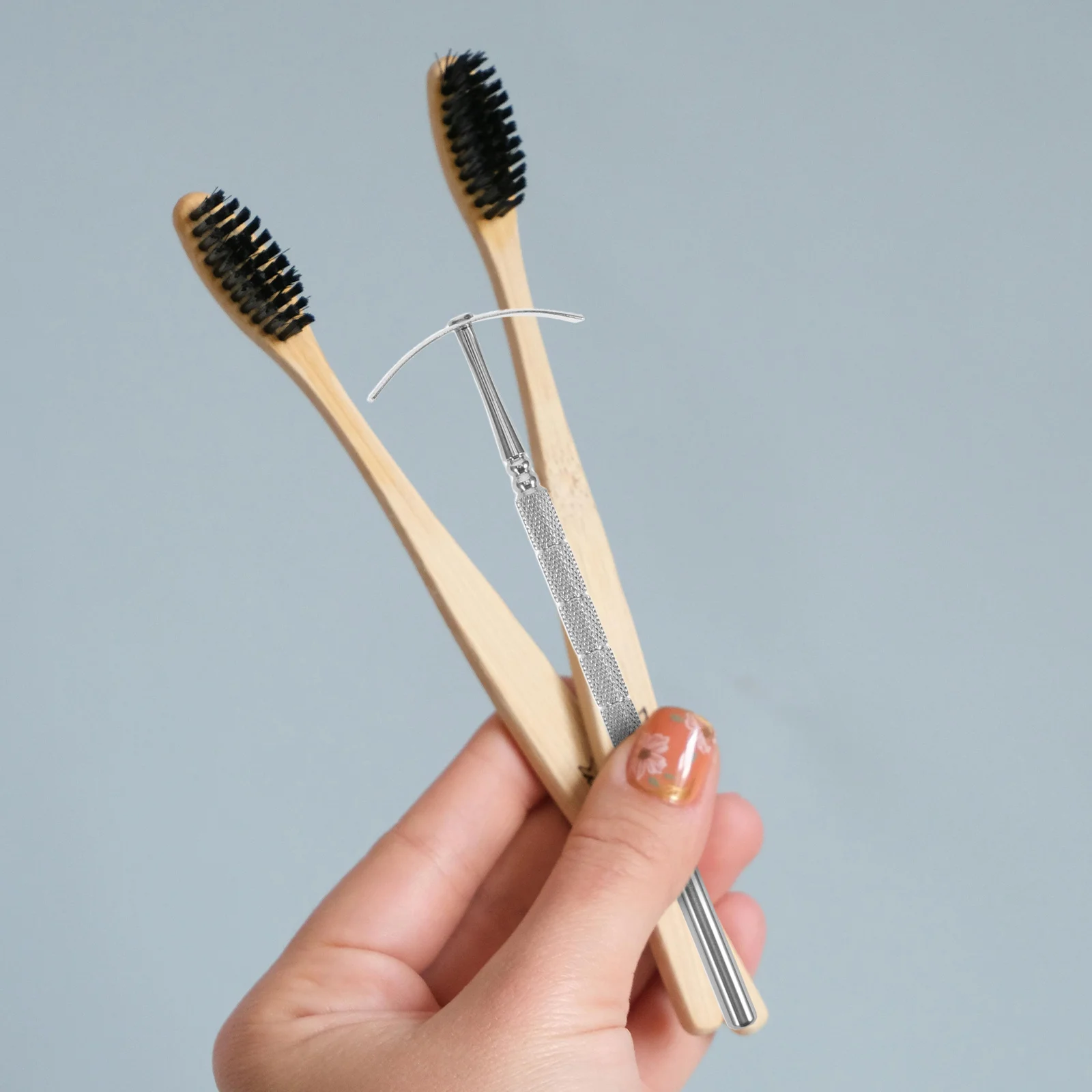 

1Set Tongue Scraper Oral Care Tool Stainless Steel Tongue Cleaner for Adults Deep Cleaning Fresh Breath Portable Travel