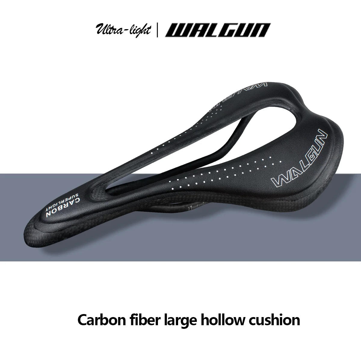 WALGUN Carbon fber hrge hollow cushion 278X154mm ventilate Road bicycle saddle Men women riding equipment Bicycle accessories