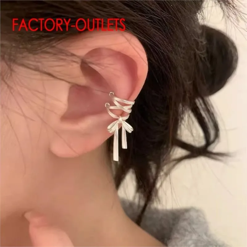 Genuine 925 Sterling Silver Ear Cuff Without Piercing Ear Clips Earrings For Women Trendy Cartilage Earrings Jewelry Gifts