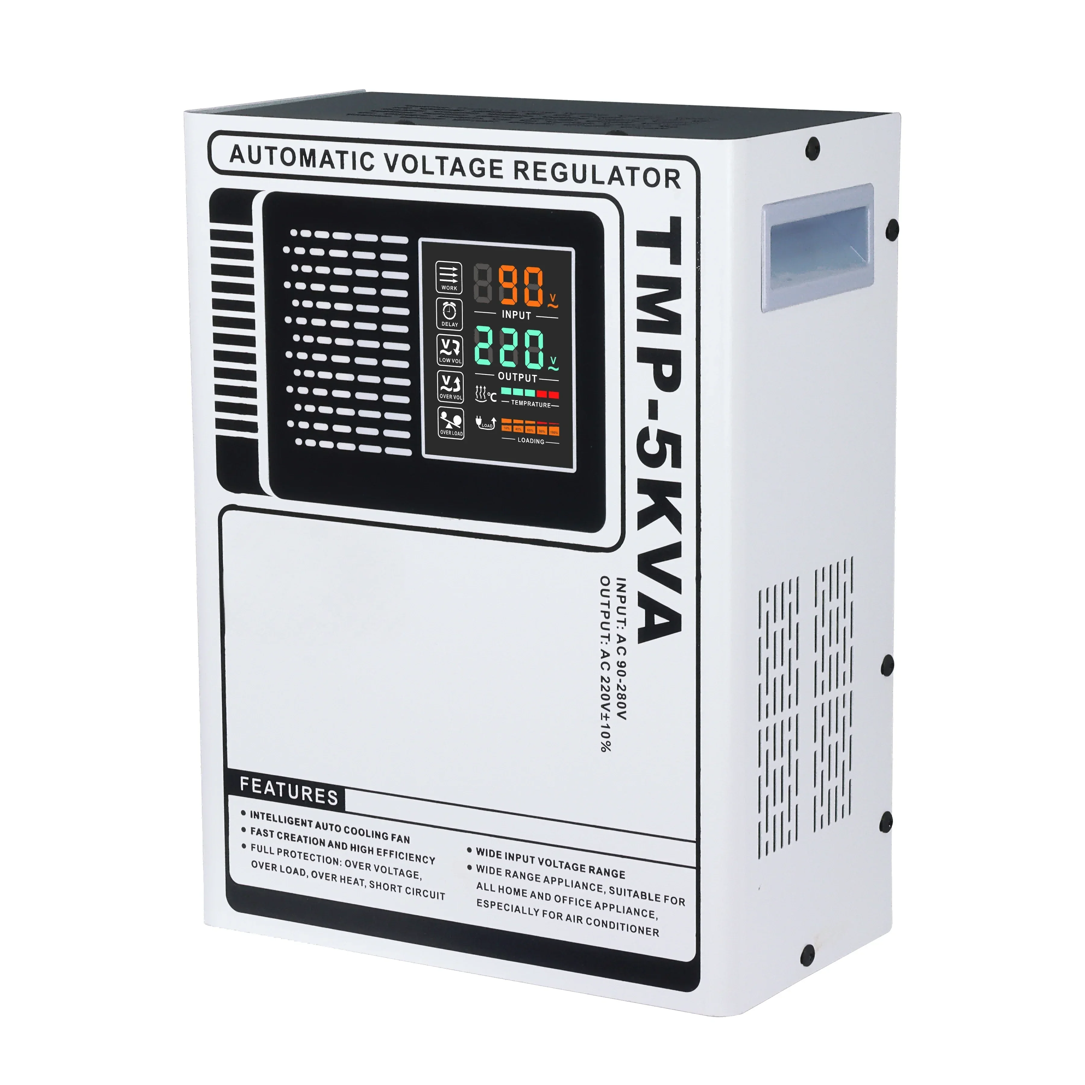 Hot Sale SVC 10KVA Automatic Voltage Regulator Servo Motor AVRs Single Phase 220V AC Voltage Stabilizer Factory