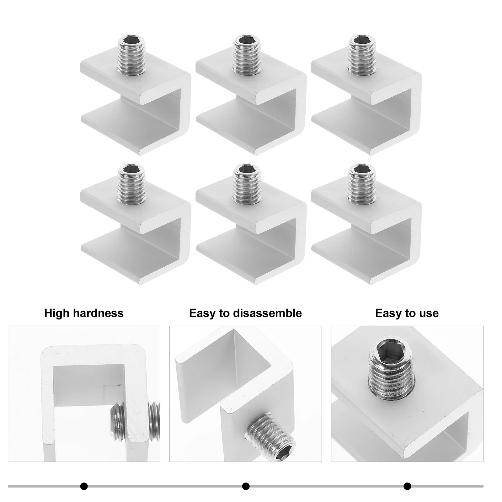 

6Pcs Window Locks Premium Aluminum Alloy Safety Clamp-Resistant for Home Office School Children Protection Window Safety Lock