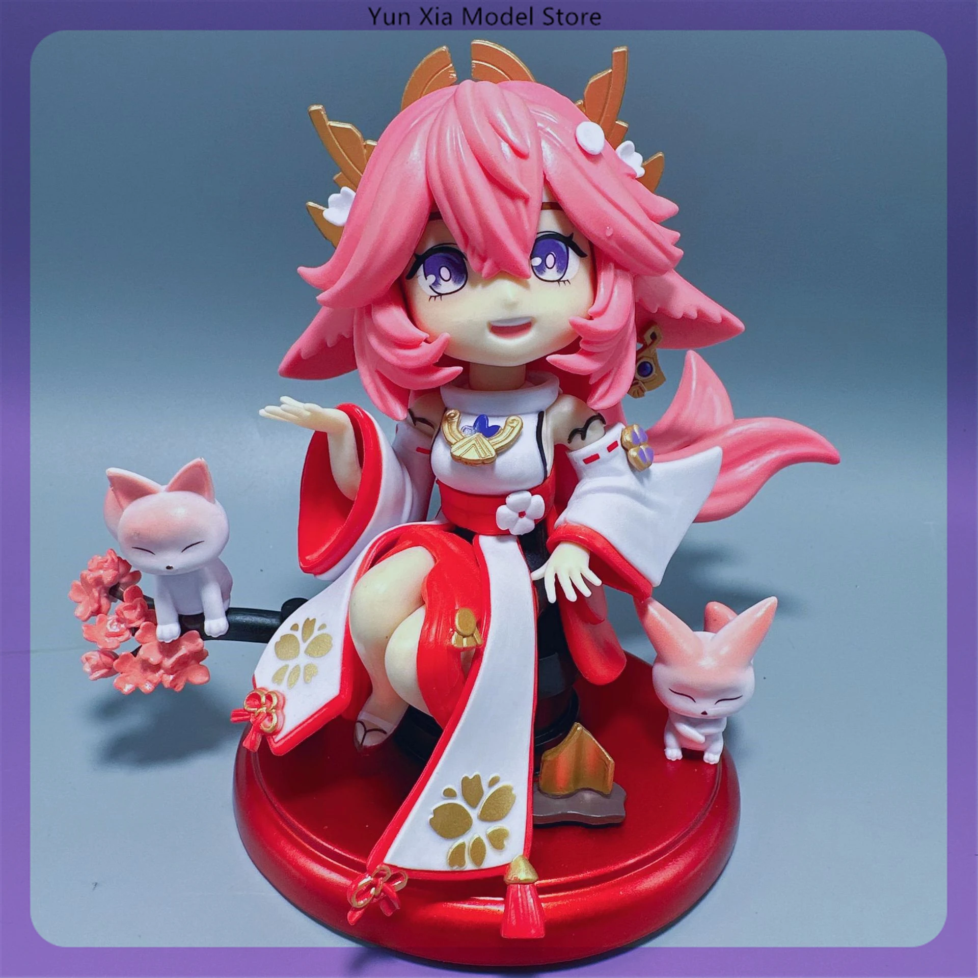 

16cm Genshin Impact Yae Miko Cute Edition Game Girl Figure Model Gk Statue Boy Collection Desktop Decoration Ornament Toys Gifts