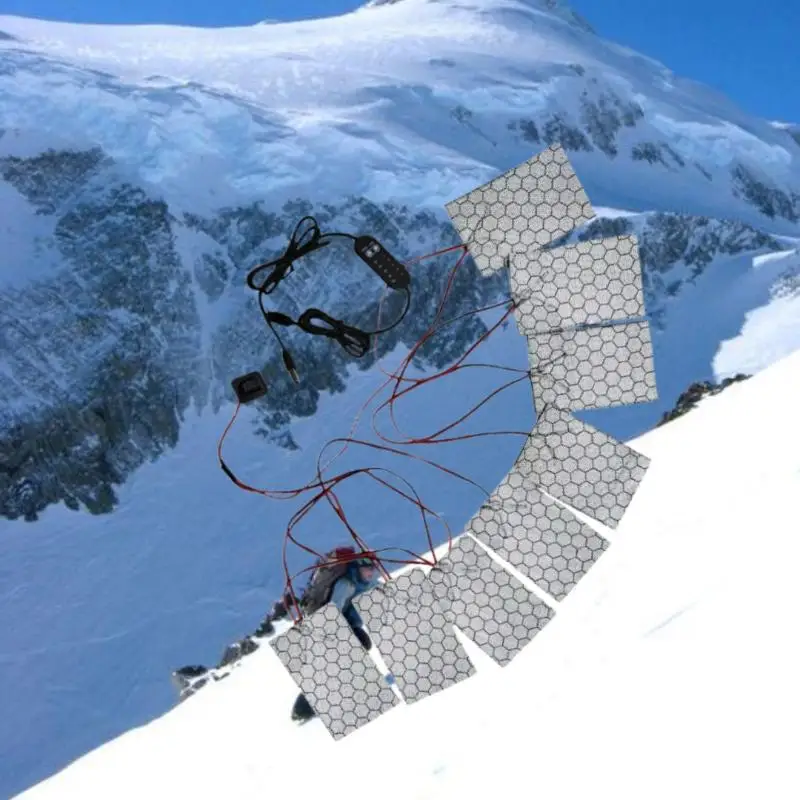 

1 Set 1 To 3/5/6/7/8 Zone Winter Heating Vest Pads, USB Electric Heater For DIY Heated Clothing Warmer Accessories