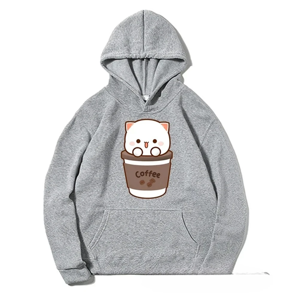 2025 Fun A Black Cat Eating Fish Felpa con cappuccio da donna Harajuku Felpa moda Streetwear Autunno Inverno Felpe con cappuccio da donna calde