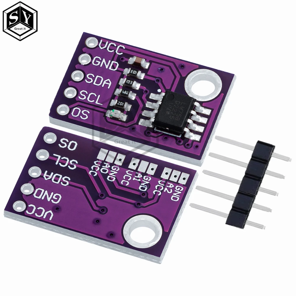 LM75 LM75A Temperature Sensor High Speed I2C Interface High Precision Development Board Module For Arduino