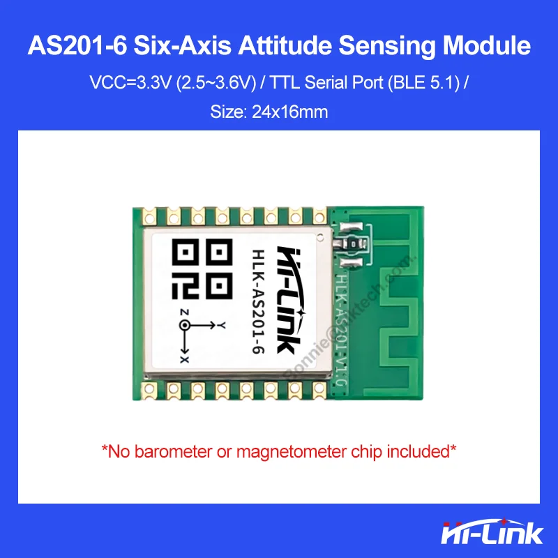 

Hi-Link 6-Axis Attitude Sensor Gyroscope Module AS201-6 with Accelerometer Attitude & Angle