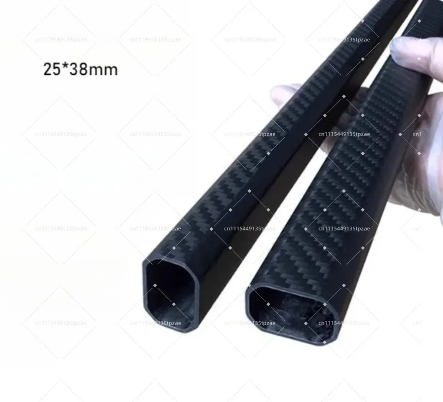 25×38mm Octagonal 3K Carbon Fiber Woven Tube High Strength Wound Tubing