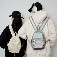 Unisex Outdoor Backpack, Drawstring mini Casual bag lightweight versatile hiking bag Fashion men and women travel small backpack