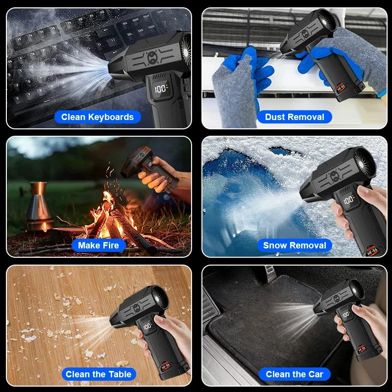 Turbo Jet Fan For Car Air Blower powerful Turbo Jet Blower Brushless Vacuum Cleaner Blower Air Duster Blower Car Emergency kits
