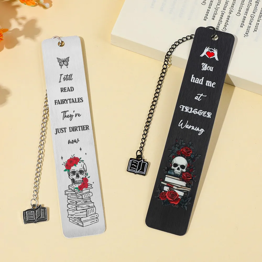 

Dark Gothic Metal Bookmarks Spicy Book Lover Book Charms Birthday Gifts for Friends School Supplies Office Stationery